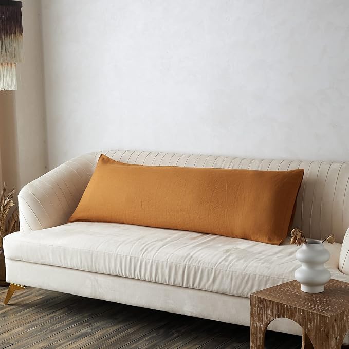 Simple&Opulence Body Pillow Cover 20" x 54", 100% Pure Linen, Ultra Soft and - Image 6