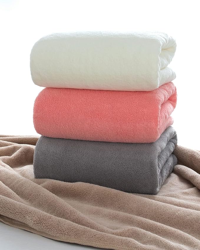 Lumimi Towels 3 Piece Very Soft Microfiber Bath Towel Set Super Absorbent Light - Image 6