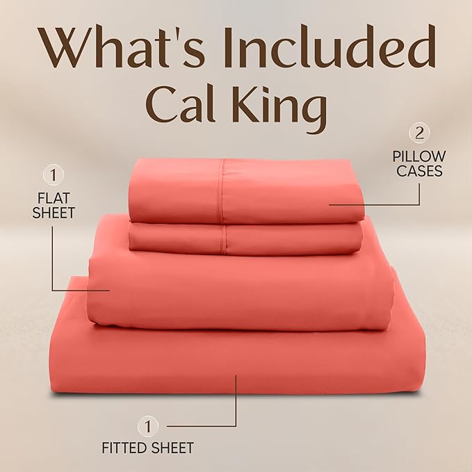 Utopia Bedding California King Size Sheet Set – 4 Piece Bed Sheets, Soft and - Image 3