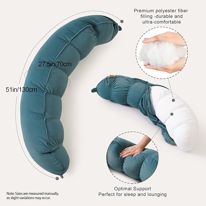 Peallow – Long Round Body Pillow - Image 3