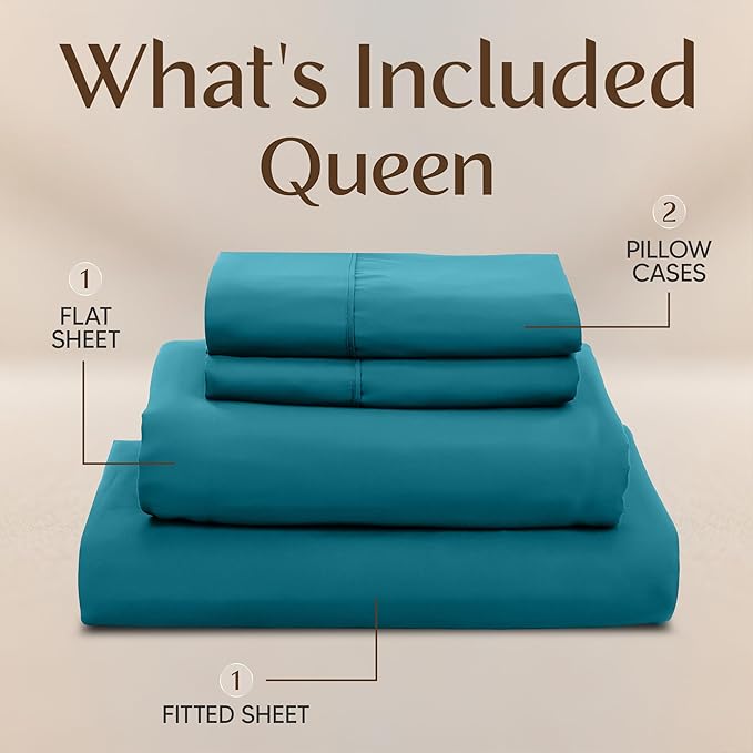 Utopia Bedding Queen Size Sheet Set – 4 Piece Bed Sheets, Soft and Breathable - Image 3