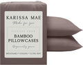 Karissa Mae Cooling Bamboo Viscose Standard Size Pillowcase Set | 100% by KARISSAMAE