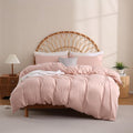 JSD Dusty Pink Duvet Cover Set Full Size, 3 Piece Duvet Cover by JSD