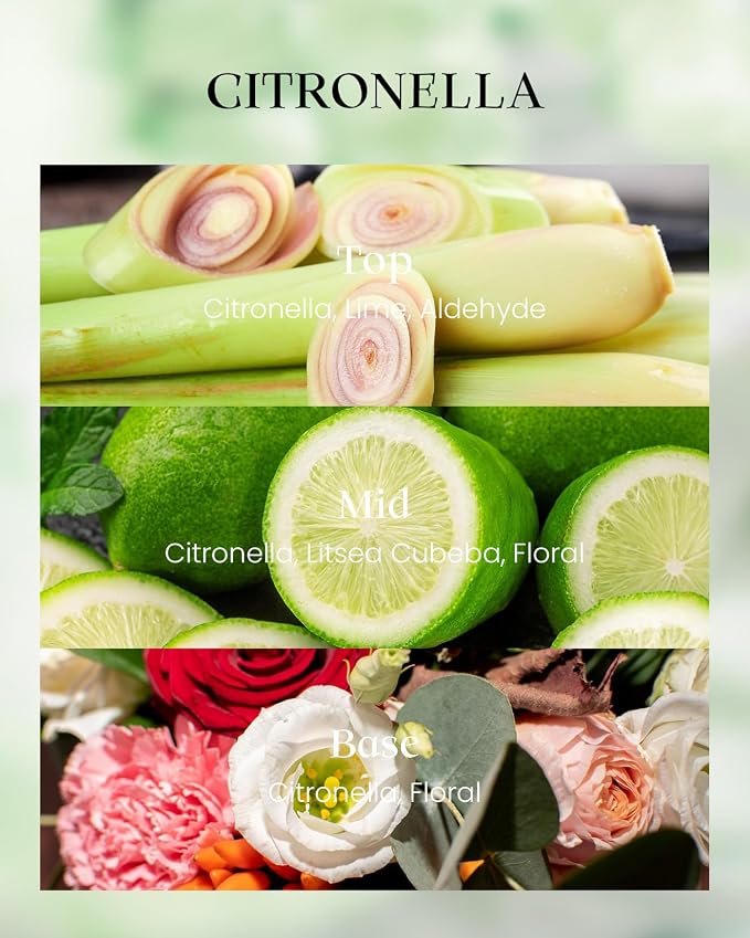 M&SENSE Citronella Candles Outdoor, 42 Hours Burn Natural Citronella Oil Soy - Image 2