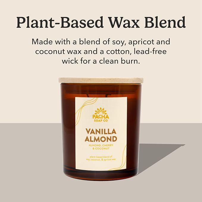 PACHA SOAP Co. Vanilla Almond Candle, 7 oz - Image 5
