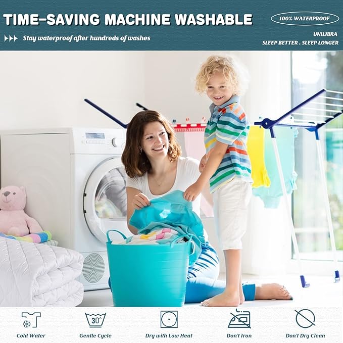 UNILIBRA King Mattress Cover Waterproof, Deep Pocket Mattress Pad Protector - Image 6