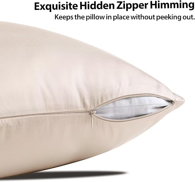 4 Pack Cooling Pillow Cases, Viscose Derived from Bamboo Pillow Protectors - Image 3