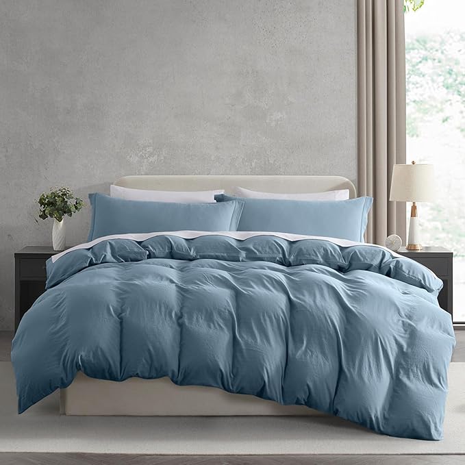 Nestl Stone Blue Duvet Cover King Size by Nestl
