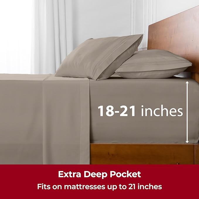 Mellanni Extra Deep Split King Sheets - Image 6