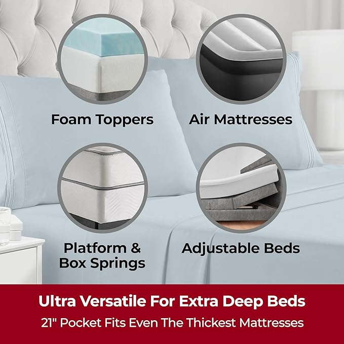 Mellanni Extra Deep Twin Sheets - Image 2