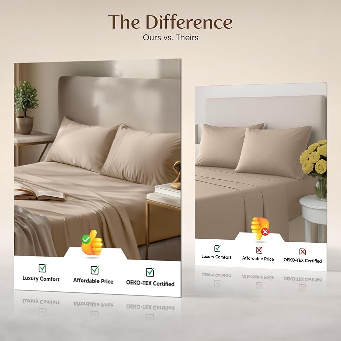 Utopia Bedding Queen Size Sheet Set – 4 Piece Bed Sheets, Soft and Breathable - Image 5