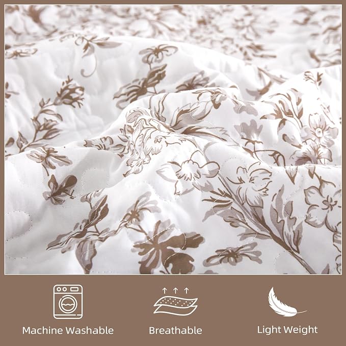 WONGS BEDDING California King Quilt Sets, Botanical Quilt - Image 5