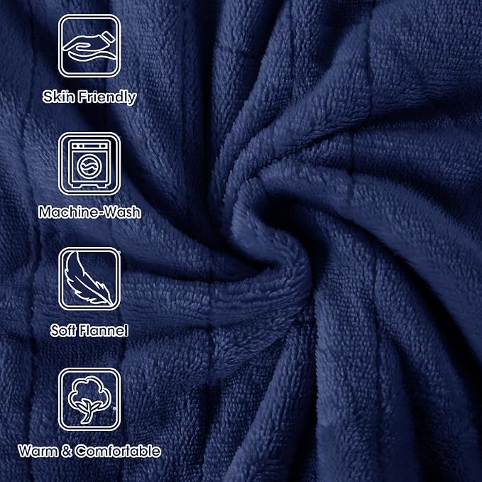 Tefici Electric Heated Blanket Throw, Super Cozy Soft 2-Layer Flannel 50" x 60" - Image 5