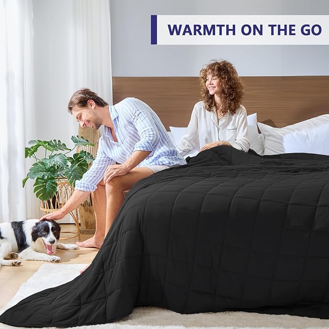 King Size Weighted Blanket for Adults Cooling Heavy Blanket for Sleeping - Image 4
