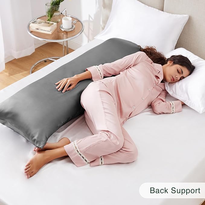 Love's cabin Satin Body Pillowcase 20x54, Cooling Pillow Cover - Image 6