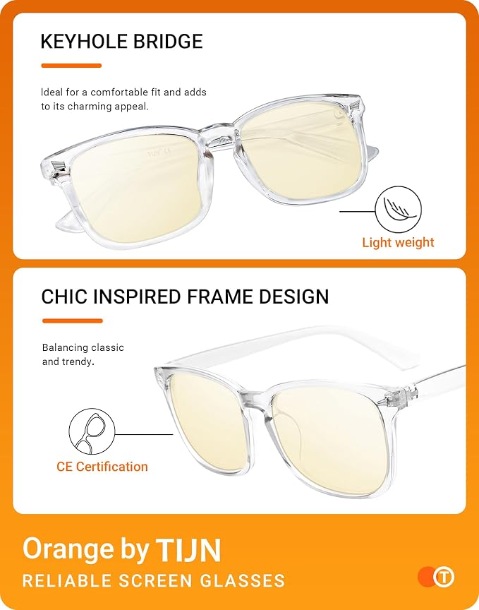 TIJN Gaming Glasses Blue Light Blocking Glasses - Image 5