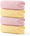 REDKISS Microfiber Bath Towels Set of 4-27x55 Inch Large Waffle Bath Towels by REDKISSOnline