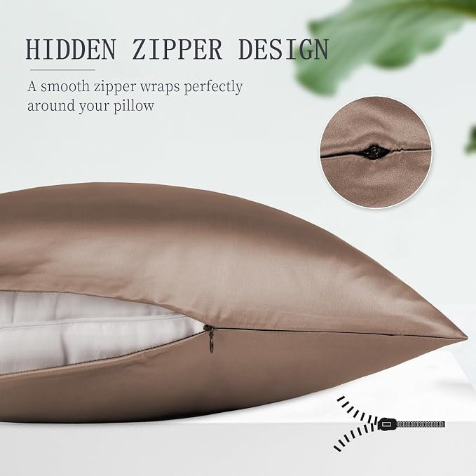OLESILK Silk Body Pillowcase 20x54 Zippered: 100% Mulberry Silk - Image 5
