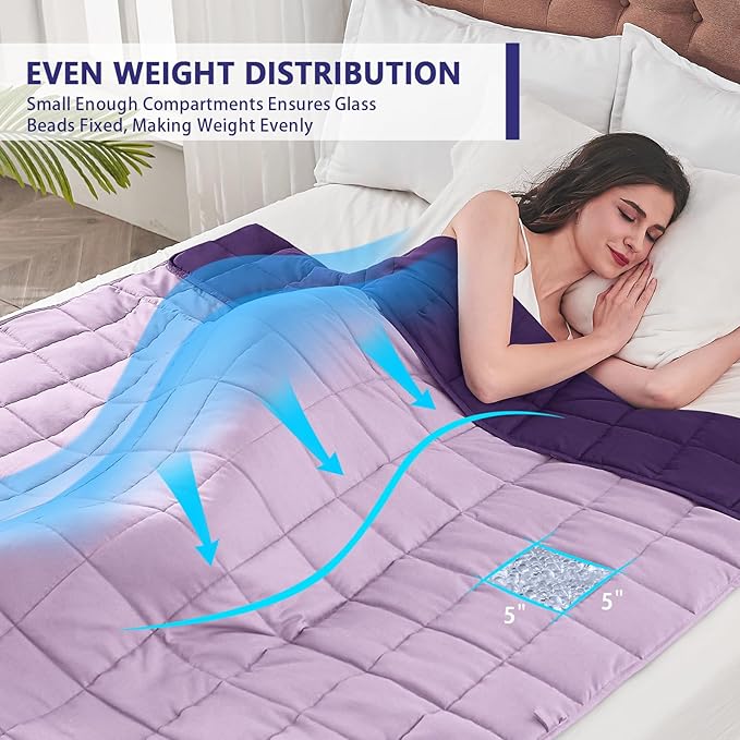 King Size Weighted Blanket for Adults Cooling Heavy Blanket for Sleeping - Image 8