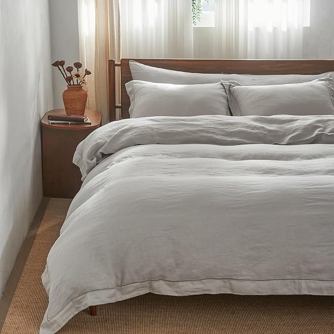 Simple&Opulence 100% Washed Linen Duvet Cover - Image 8