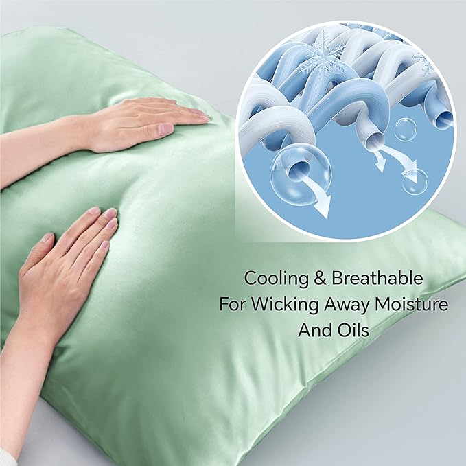 BEDELITE King Size Pillow Cases Set of 2, Rayon Derived from Bamboo, Cooling - Image 3