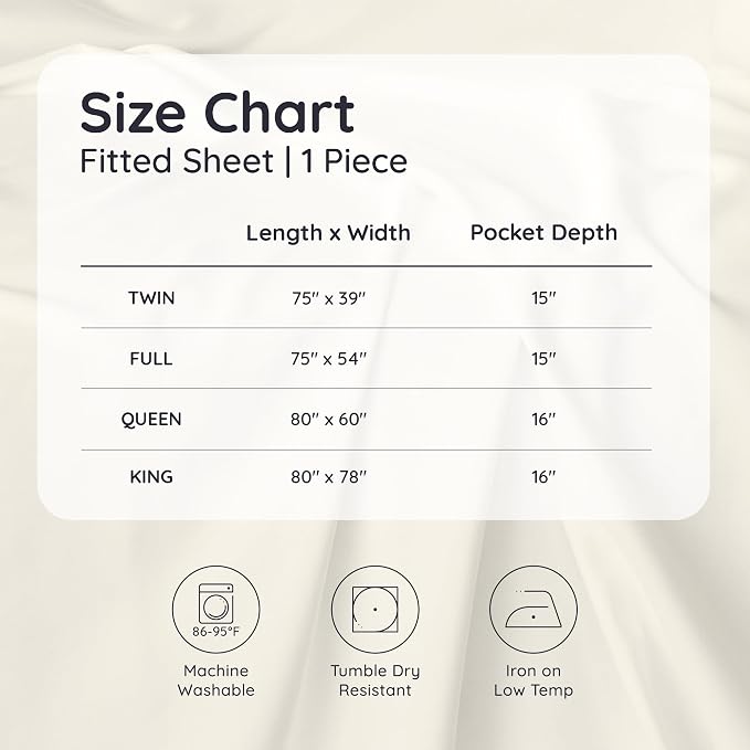 Bambaw Full Fitted Sheet Only, 100% Viscose Derived from Bamboo Fitted Sheet - Image 8