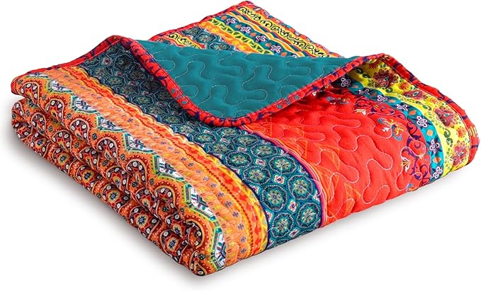 Exclusivo Mezcla 50"x 60" Quilted Throw Blanket- Microfiber Quilt Throw - Image 5
