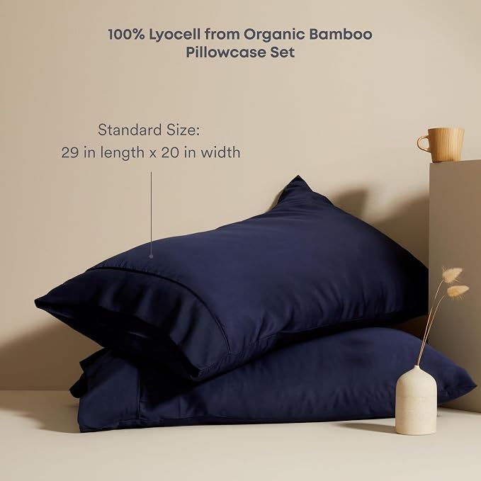 ettitude 100% Lyocell Organic Pillowcase Set – Silky-Soft, Breathable, - Image 3