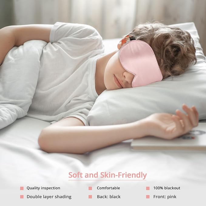 Kids Sleep Mask Eye Cover, 100% Real Natural Pure Silk Eye Mask - Image 5