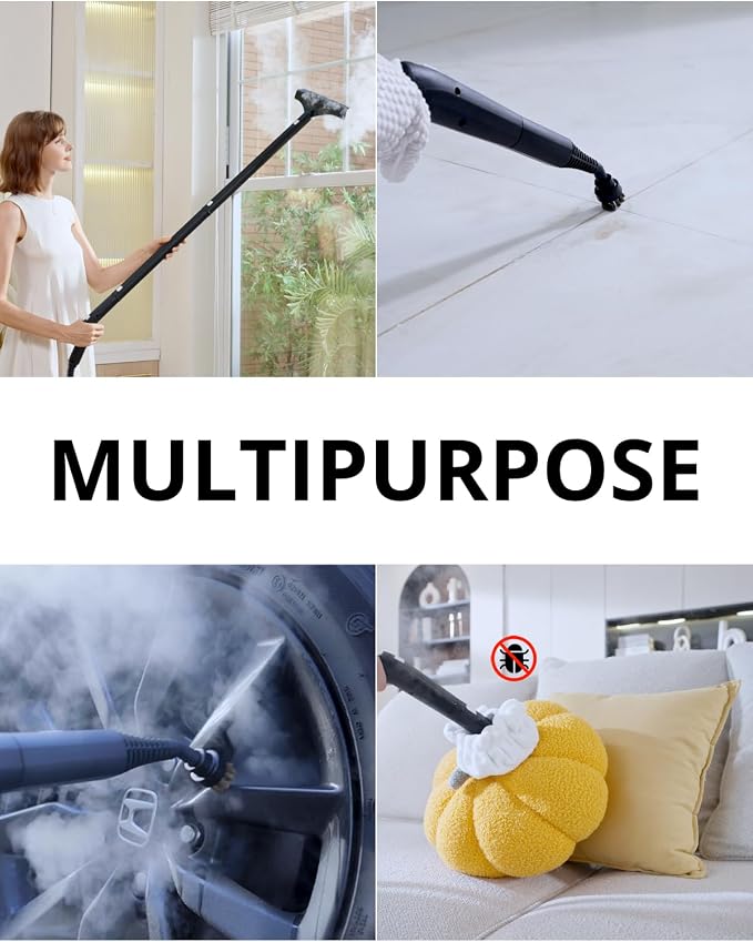 Steam Cleaner: 40s Fast Heating-0.66Gal Large Tank-21 PCS Kit-No Cooling-Refill - Image 5