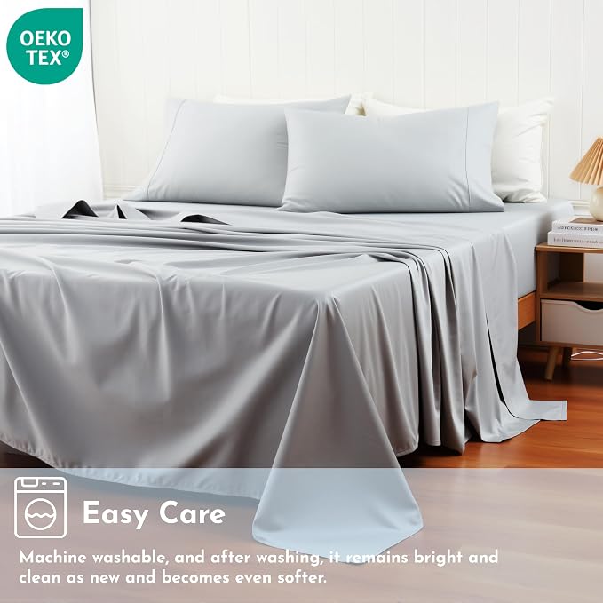 Cotton Flat Sheets Only, 600 TC 100% Cotton Flat Sheet Top Sheet Only, King - Image 8