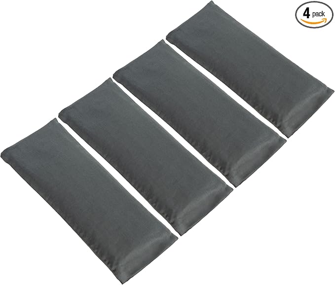 Sunshine Yoga 4-Pack Unscented Sateen Eye Pillows, Low-Luster, 9’’ x 4’’ by SunshineYoga