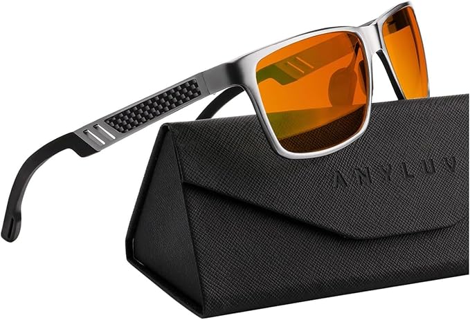 ANYLUV Blue Light Blocking Glasses Men Computer Gaming Glasses Lightweight by ANYLUV