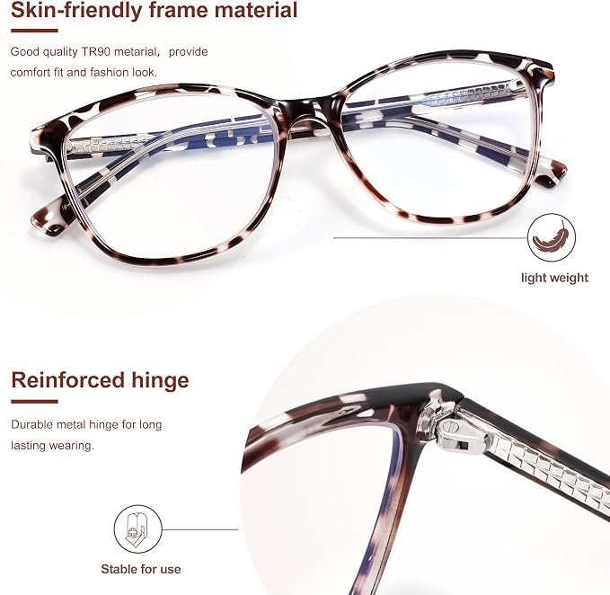 Madison Avenue TR90 Blue Light Blocking Glasses Anti Eyestrain UV Glare Blue - Image 3
