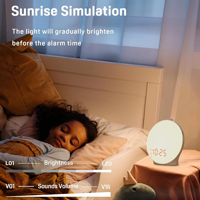 Wake Up Light Sunrise Alarm Clock - Image 8