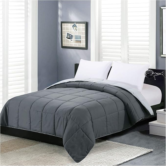 Homelike Moment Twin Comforter Duvet Insert- Grey Down Alternative Bed by HomelikeMoment