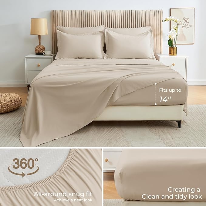 Sasttie Twin Comforter Set, 5 Pieces Bed in a Bag Twin, Complete Bedding Set - Image 4