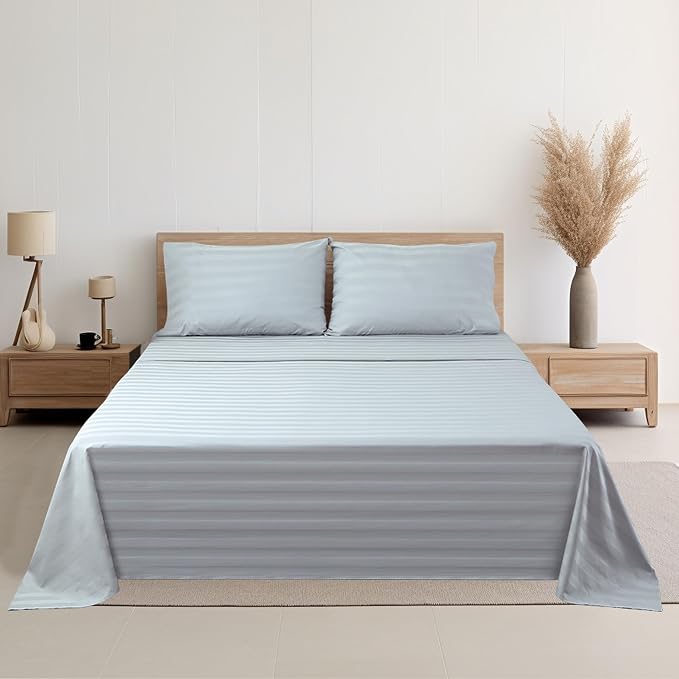 Cotton Twin Flat Sheet Only, 600 Thread Count 100% Egyptian Cotton Top Sheet - Image 8