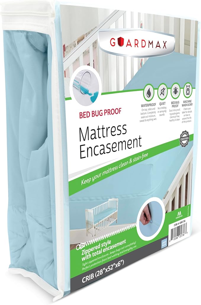 Guardmax Jersey Knitted Crib Size Zippered Mattress Encasement by Guardmax