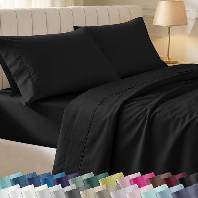 California Design Den Soft 100% Cotton King Size Bed Sheets Set, 400 TC Good by CaliforniaDesignDen