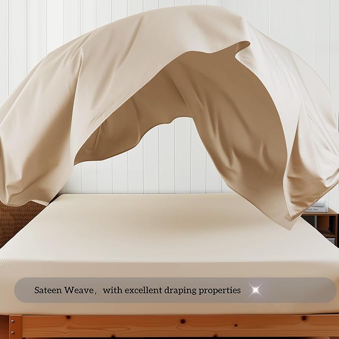 Cotton Flat Sheets Only, 600 TC 100% Cotton Flat Sheet Top Sheet Only, Twin - Image 9