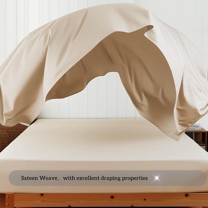 Cotton Flat Sheets Only, 600 TC 100% Cotton Flat Sheet Top Sheet Only, TwinXL - Image 9