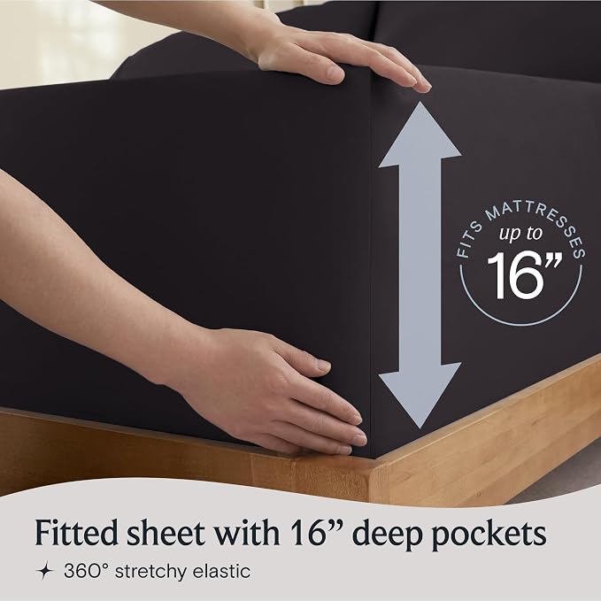 LuxClub 4 PC King Sheet Set, Breathable Luxury Bed Sheets, Deep Pockets 18" - Image 6