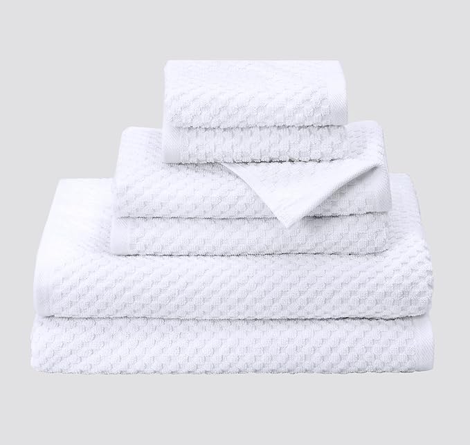 COTTON CRAFT Waffle 6 Piece Towel Set by COTTONCRAFT
