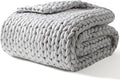 YnM Weighted Blanket, Handmade Chunky Yarn Knitted Design, Soft and Cozy by YNM