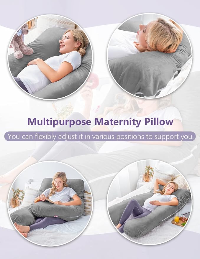 Meiz Pregnancy Pillow, U Shaped Pregnancy Body Pillow - Image 6