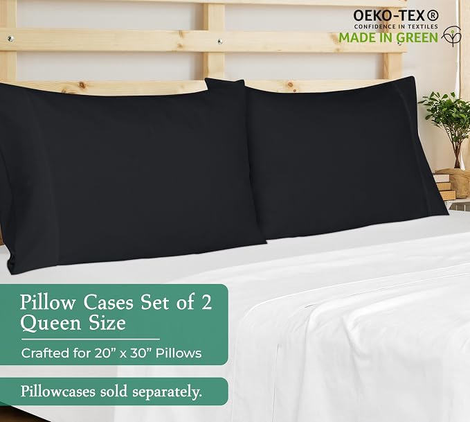 Royale Linens Queen Pillowcase Set of 2 - Image 2