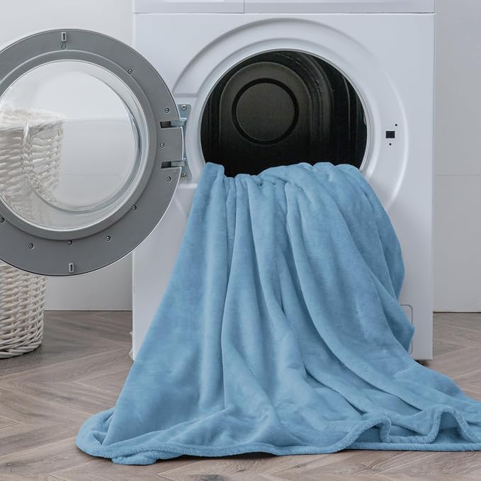 BEDELITE Flannel Sheets Queen Size Forever Blue - Image 8