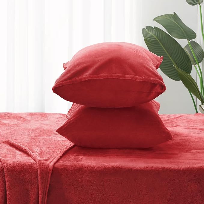 BEDELITE Flannel Sheets Full Size Red - Image 7