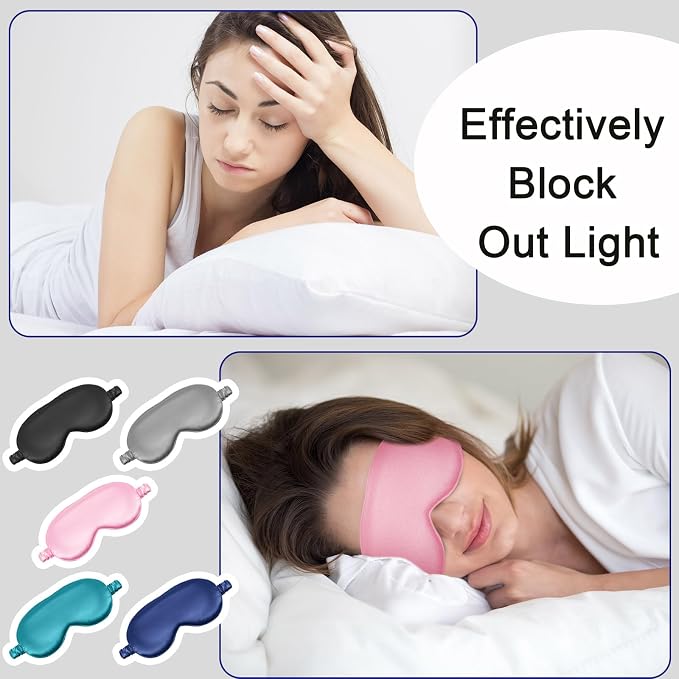 Newcotte 50 Pcs Silk Sleep Eye Mask - Image 5